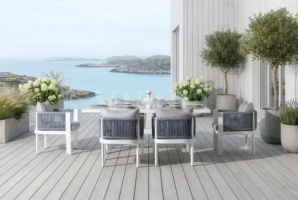 Marina Alüminyum Bahçe Balkon Masa Takımı (100cm x 200cm)