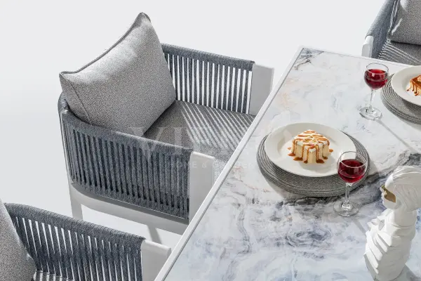 Marina Alüminyum Bahçe Balkon Masa Takımı (100cm x 200cm)