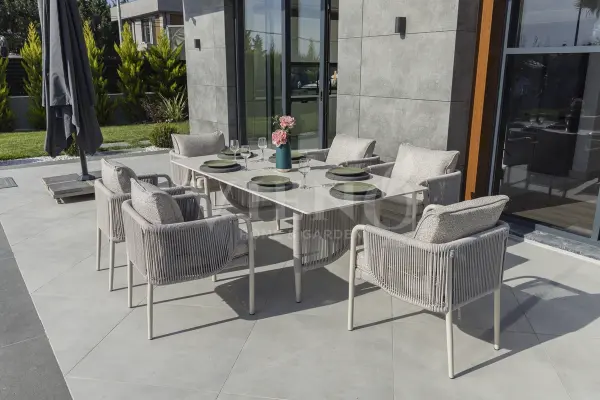 Elegance Alüminyum Bahçe Balkon Masa Takımı (100cm x 200cm)