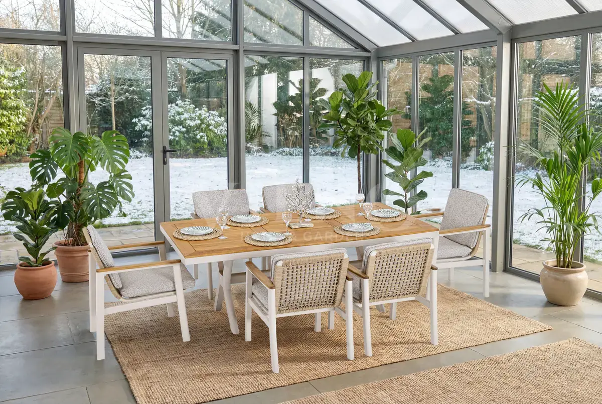 Astoria Alüminyum Bahçe Balkon Masa Takımı (100cm x 200cm)