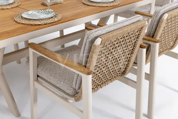 Astoria Alüminyum Bahçe Balkon Masa Takımı (100cm x 200cm)