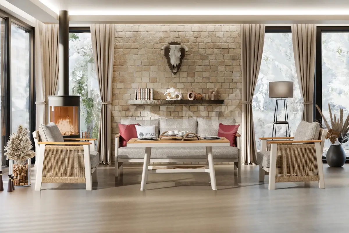 Melody Alüminyum Bahçe Balkon Oturma Grubu