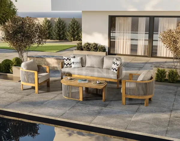 Ares Wood Bahçe Balkon Oturma Grubu