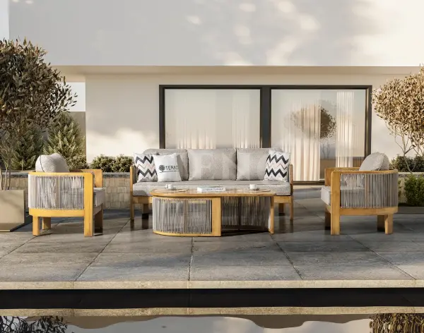 Ares Wood Bahçe Balkon Oturma Grubu