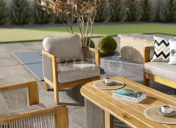 Ares Wood Bahçe Balkon Oturma Grubu