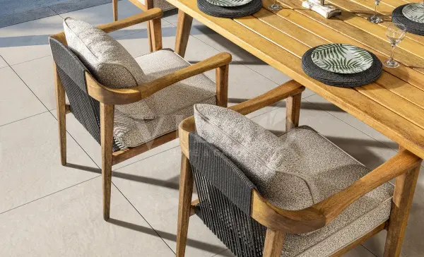 Apollo Wood Ahşap Bahçe Balkon Masa Takımı (100cm x 200cm)