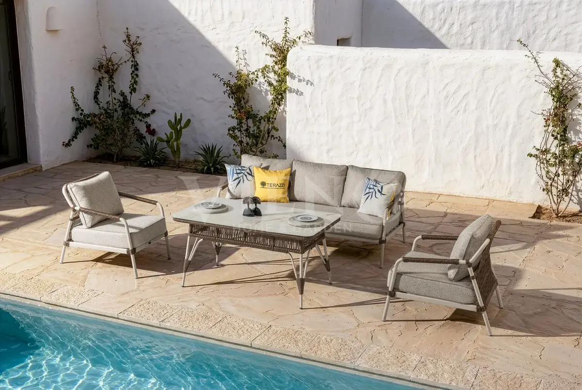 Belinda Alüminyum Bahçe Balkon Oturma Grubu