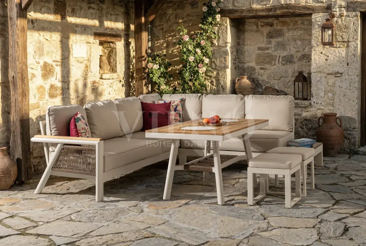 Venedik Alüminyum Bahçe Balkon Köşe Takımı