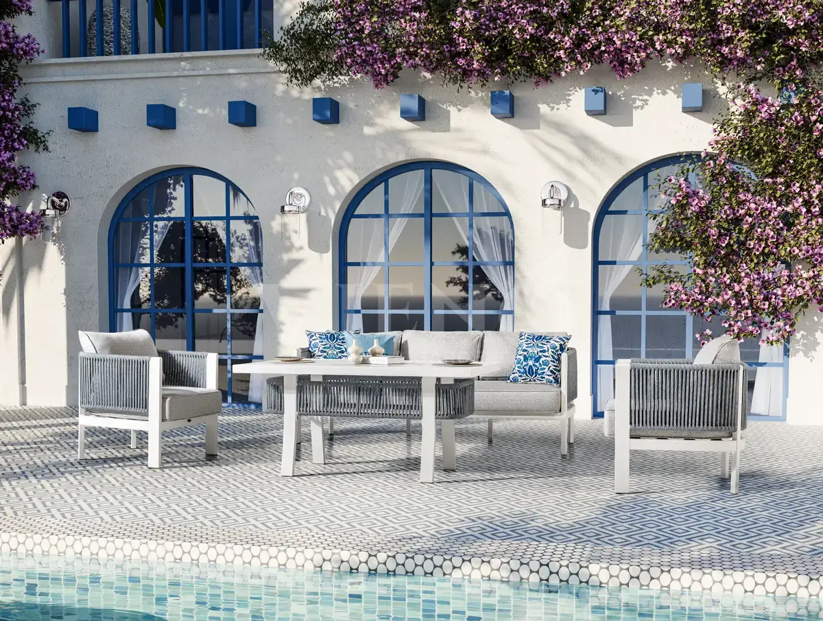 Marina Alüminyum Bahçe Balkon Oturma Grubu