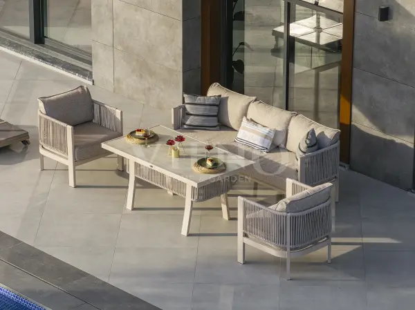 Marina Alüminyum Bahçe Balkon Oturma Grubu