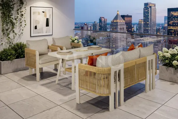 Atlas Midi Alüminyum Bahçe Balkon Oturma Grubu