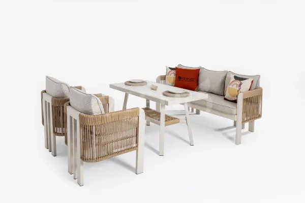 Atlas Midi Alüminyum Bahçe Balkon Oturma Grubu