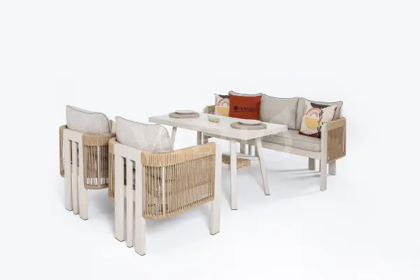 Atlas Midi Alüminyum Bahçe Balkon Oturma Grubu