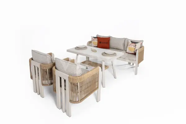 Atlas Midi Alüminyum Bahçe Balkon Oturma Grubu