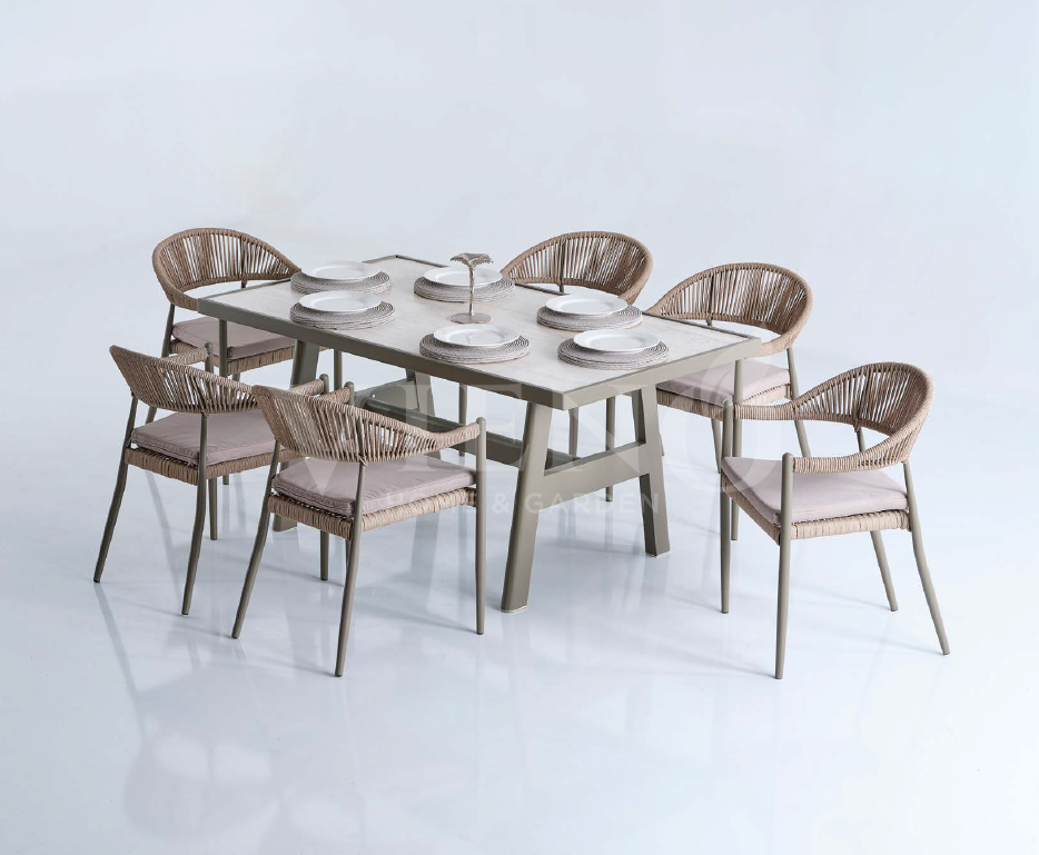 Royal Alüminyum Bahçe Balkon Masa Takımı (90X160cm)