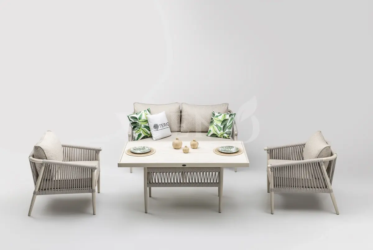 Calisto Mini Alüminyum Bahçe Balkon Oturma Grubu