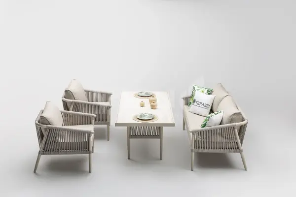 Calisto Mini Alüminyum Bahçe Balkon Oturma Grubu