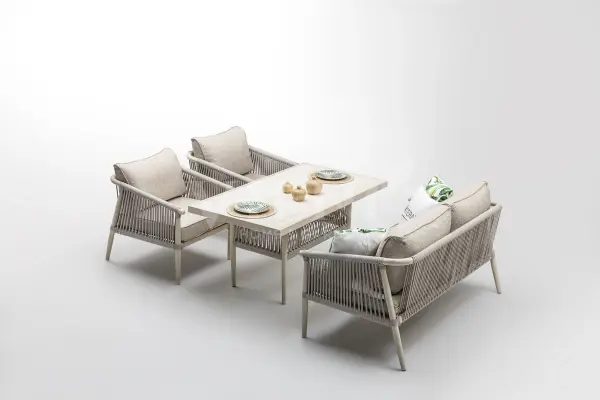 Calisto Mini Alüminyum Bahçe Balkon Oturma Grubu