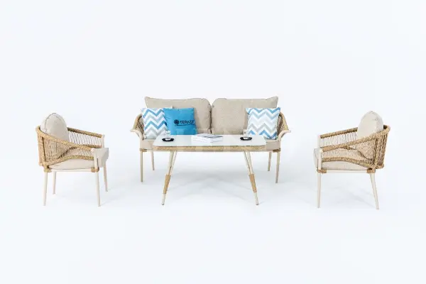 Aqua Midi Alüminyum Bahçe Balkon Oturma Grubu