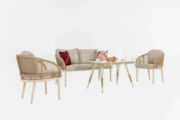 Cozy Alüminyum 2'li Bahçe Balkon Oturma Grubu