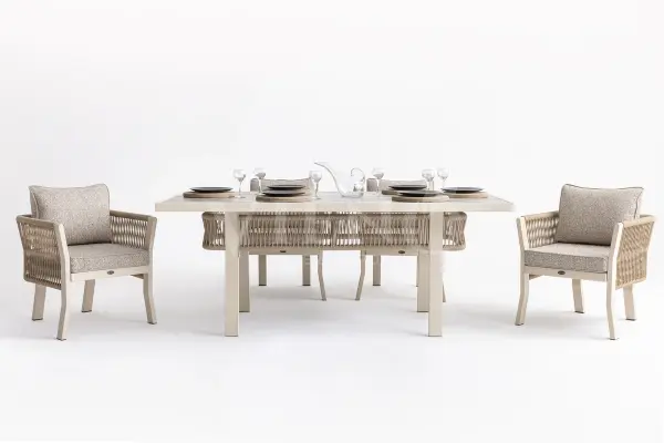 Florence Alüminyum Bahçe Balkon Masa Takımı (100cm x 200cm)