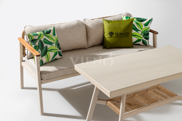 Onyx Midi Alüminyum Bahçe Balkon Oturma Grubu
