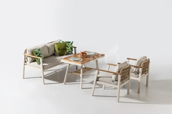 Onyx Midi Alüminyum Bahçe Balkon Oturma Grubu