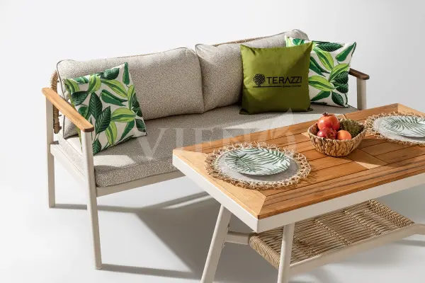 Onyx Midi Alüminyum Bahçe Balkon Oturma Grubu