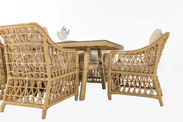 Dora Rattan Bahçe Balkon Masa Takımı (100cm x 200cm)