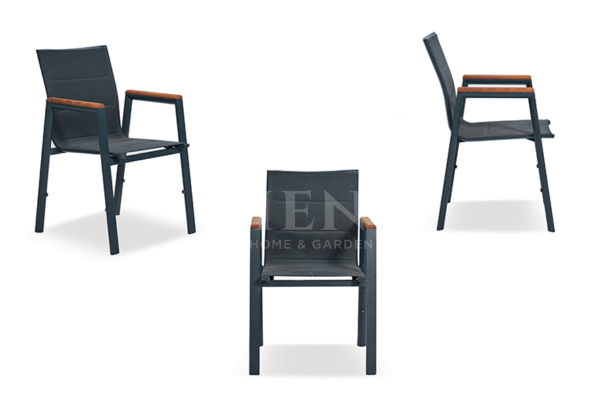 Sky Çift Fileli Bahçe Balkon Sandalye Antrasit