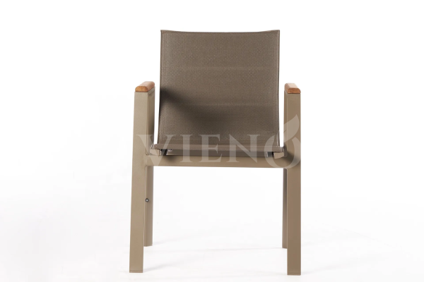 Sky Çift Fileli Bahçe Balkon Sandalye Cappuccino