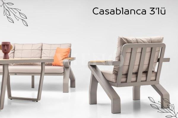 Casablanca Alüminyum Bahçe Balkon Oturma Grubu