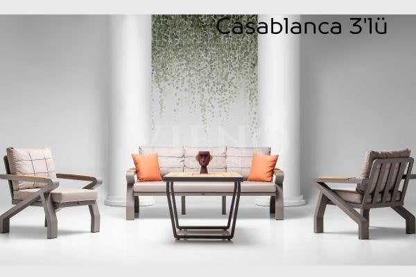Casablanca Alüminyum Bahçe Balkon Oturma Grubu