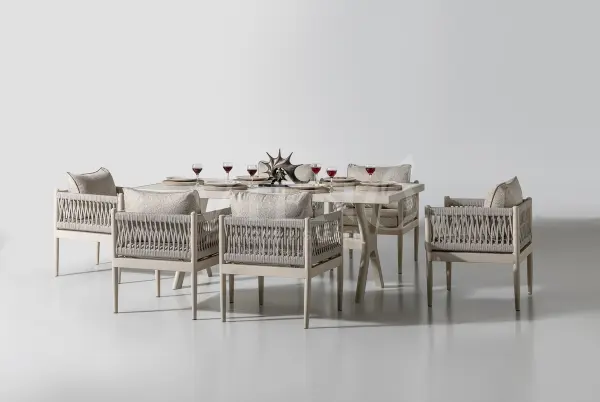 Lyon Alüminyum Bahçe Balkon Masa Takımı (100cm x 200cm)