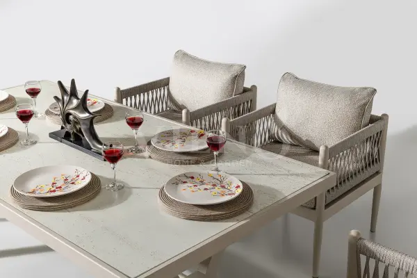 Lyon Alüminyum Bahçe Balkon Masa Takımı (100cm x 200cm)