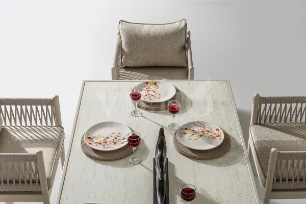 Lyon Alüminyum Bahçe Balkon Masa Takımı (100cm x 200cm)