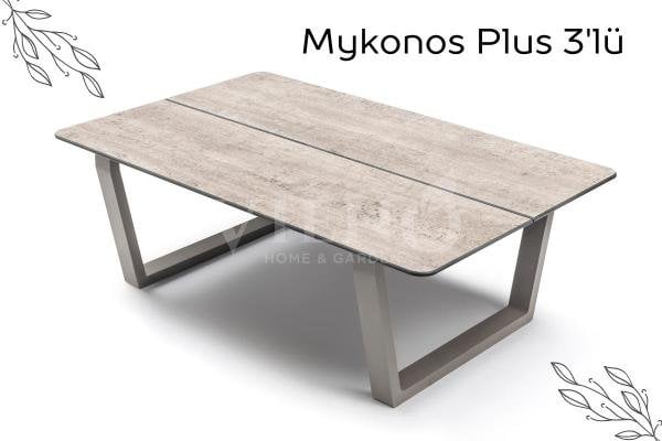 Mykonos Plus Alüminyum Bahçe Balkon Oturma Grubu