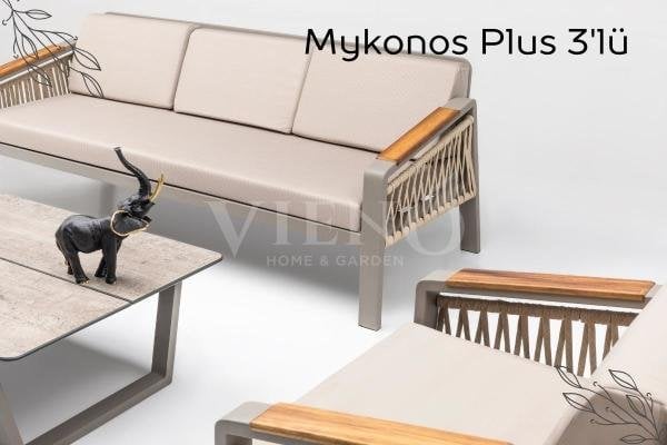 Mykonos Plus Alüminyum Bahçe Balkon Oturma Grubu