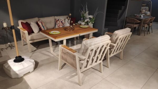 Artemis Plus Alüminyum Bahçe Balkon Oturma Grubu Cappuccino