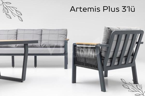 Artemis Plus Alüminyum Bahçe Balkon Oturma Grubu Cappuccino
