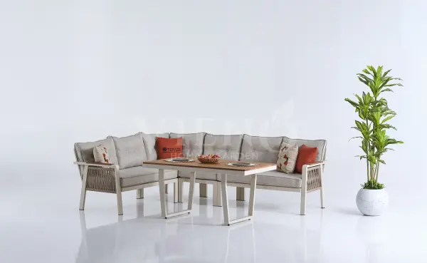 Artemis Plus Alüminyum Bahçe Balkon Köşe Takımı (140x78)