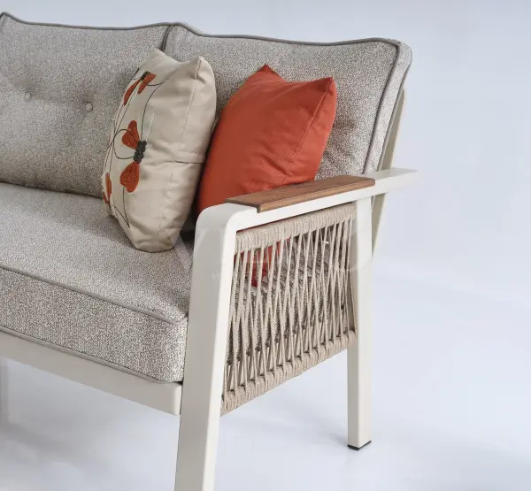 Artemis Plus Alüminyum Bahçe Balkon Köşe Takımı (140x78) Alçak HPL Kompakt Sehpa