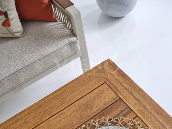 Artemis Plus Alüminyum Bahçe Balkon Köşe Takımı (140x78) Alçak HPL Kompakt Sehpa