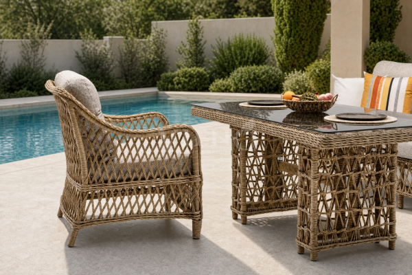 Madeo Rattan Bahçe Oturma Grubu Cappuccino