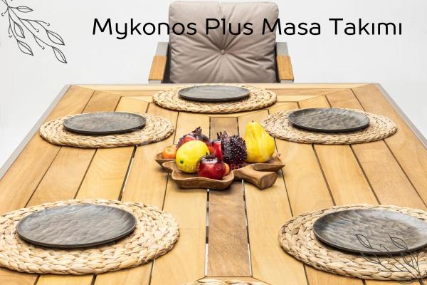 Mykonos Plus Alüminyum Bahçe Balkon Masa Takımı (100x200)