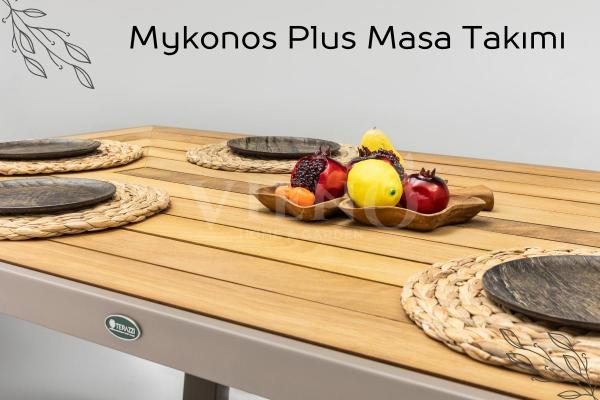 Mykonos Plus Alüminyum Bahçe Balkon Masa Takımı (100x200)