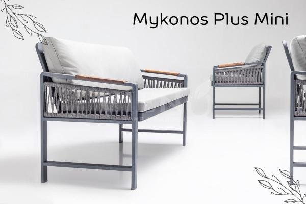 Mykonos Plus Mini 2'li Alüminyum Bahçe Balkon Oturma Grubu