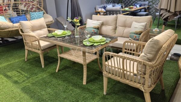 Midilli Mini Rattan Bahçe Balkon Oturma Grubu TEŞHİR