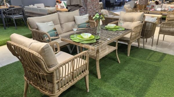 Midilli Mini Rattan Bahçe Balkon Oturma Grubu TEŞHİR
