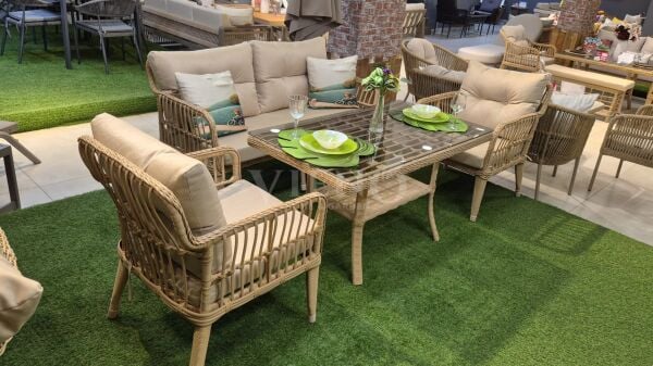 Midilli Mini Rattan Bahçe Balkon Oturma Grubu TEŞHİR
